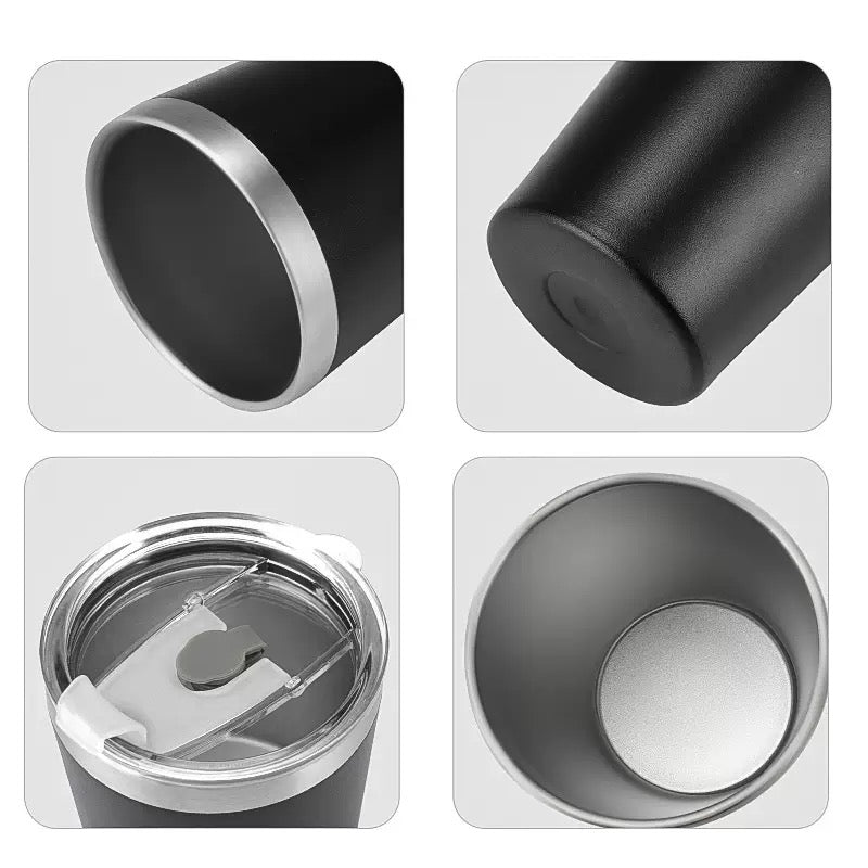 Steel coffee mug with handle  12oz