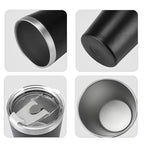 Steel coffee mug with handle  12oz