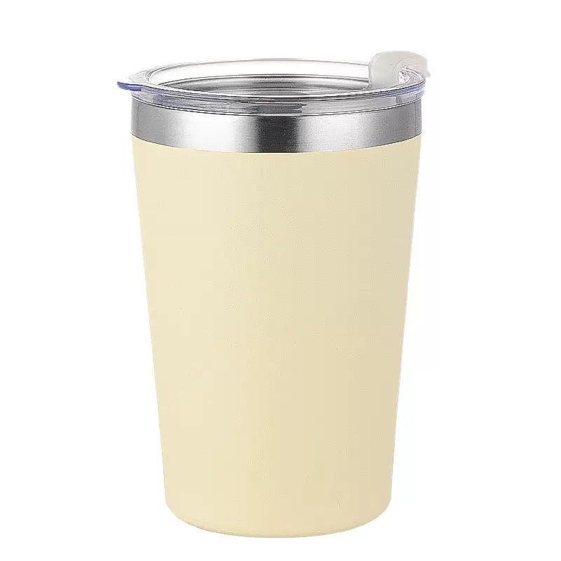 Steel coffee mug with handle  12oz