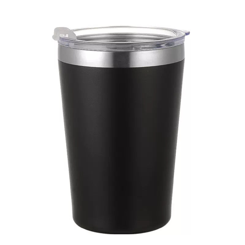 Steel coffee mug with handle  12oz