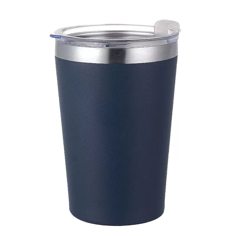 Steel coffee mug with handle  12oz