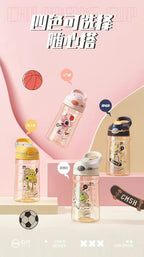 Silicone Straw Water Bottle 450ml  600ml  750ml